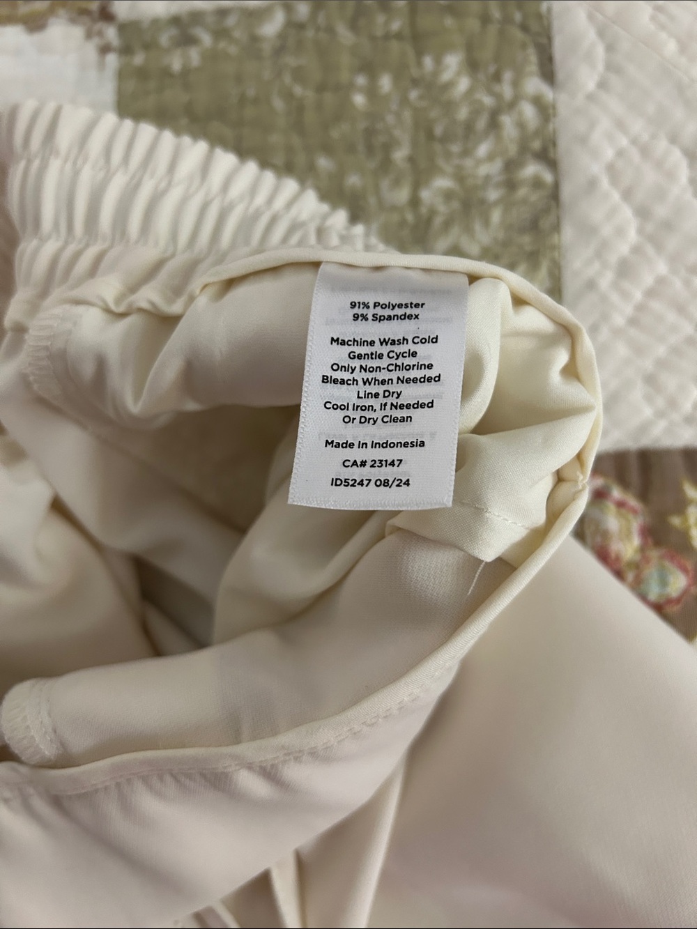 Talbots Cream Pull-On Drawstring Pants/NWT - Picture 5 of 6
